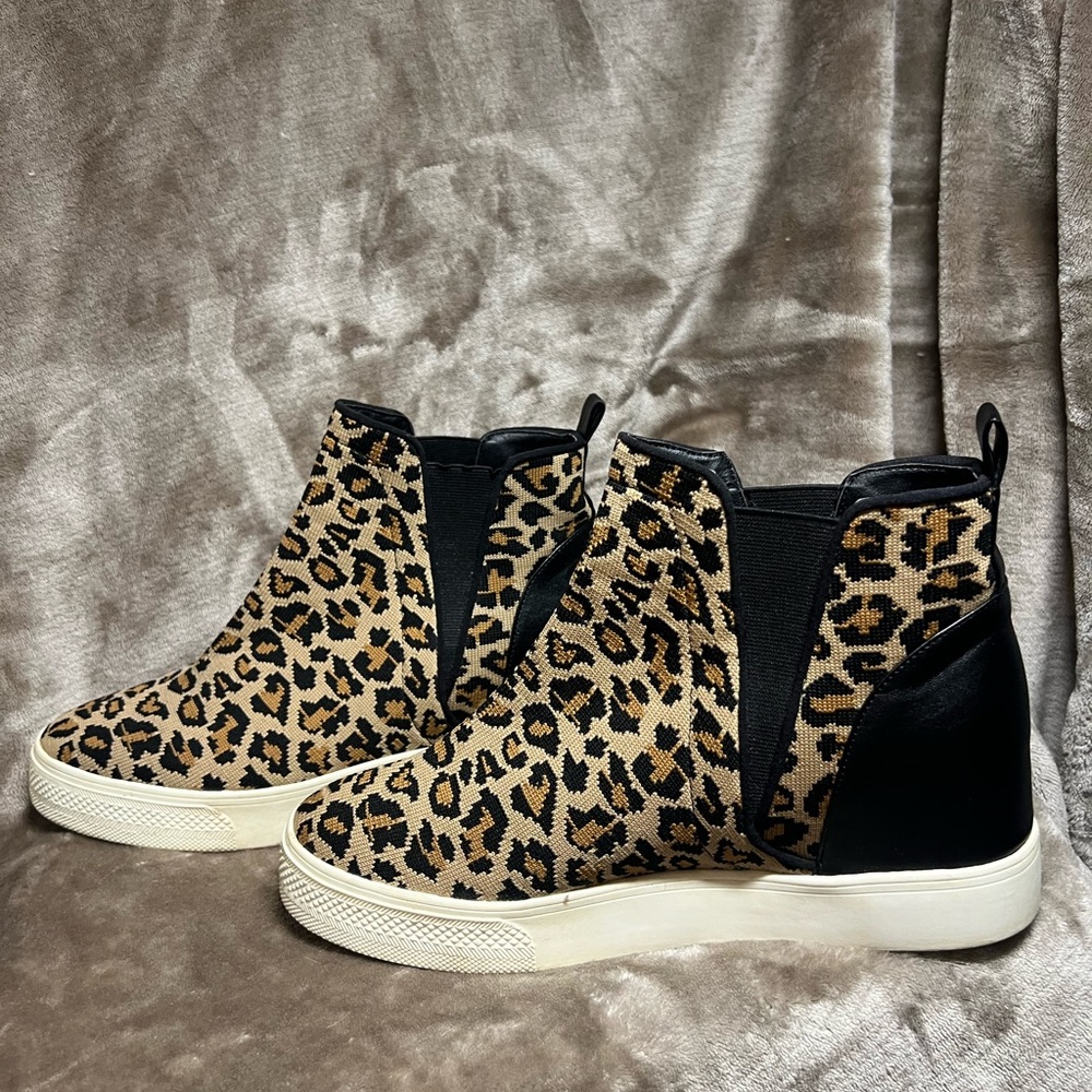 STEVE MADDEN / Leopard Print / Pull On / Ankle Boots